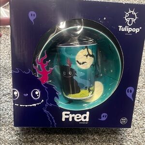 Fred Dinner Set - Blue and Black